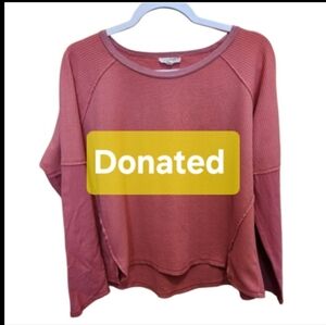 EUC Mystree waffle knit long sleeve top